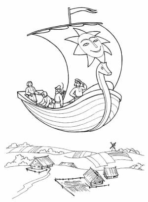 Раскраска Летучий корабль 2