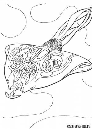 Раскраски Раскраска Летучий корабль звездные войны