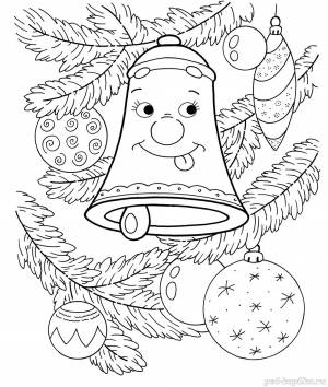 Новогодняя раскраска для детей 6-7 лет