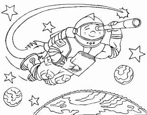 Раскраски к дню космонавтики