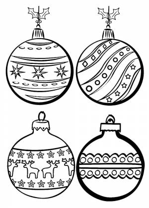 Елочные шары раскраски для детей