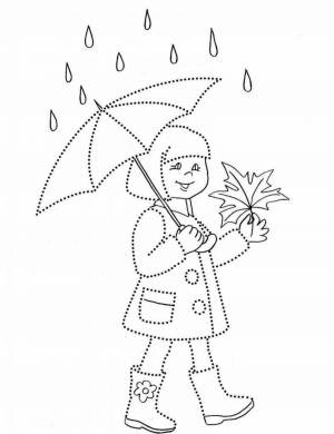 Раскраски Рисунок осень