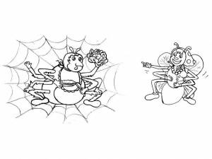 Раскраски Муха цокотуха для детей