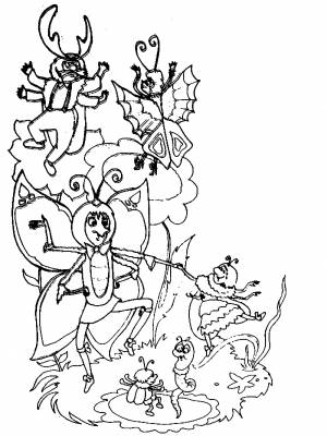 Раскраски Муха-Цокотуха- детские раскраски