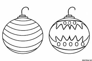 Нарисовать рисунок елочную игрушку