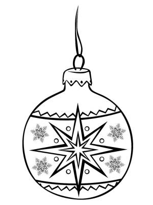 Раскраски Ёлочные игрушки