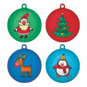 Раскраска Шар-папье Набор для творчества Елочные игрушки 4 шара