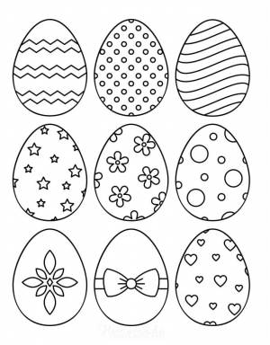 Раскраска Пасхальные яйца 2