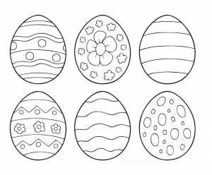 Раскраска Пасхальные яйца 1