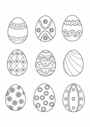 Раскраски Раскраска Пасхальные яички пасхальные яйца