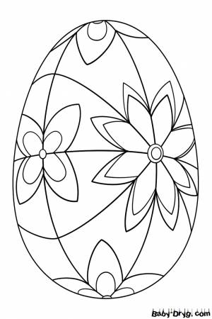 Раскраска Пасхальное яйцо 74