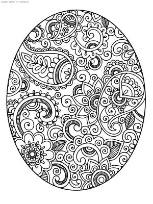 Раскраска Пасхальное яйца