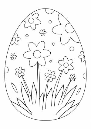 Раскраски пасхальные яйца с узором
