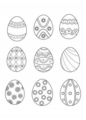 Раскраски Раскраска Пасхальные яички пасхальные яйца пасха