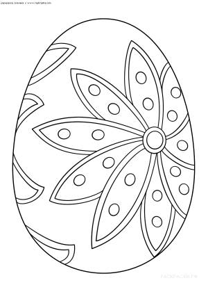 Раскраска Яйцо на Пасху