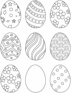 Раскраски пасхальные яйца