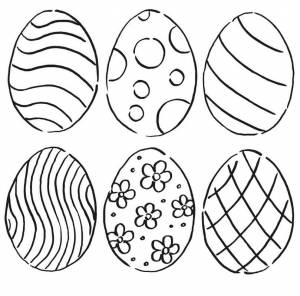 Раскраска Пасхальные яйца 4