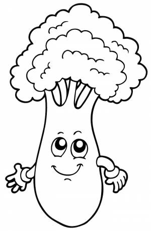 Раскраска Милашка брокколи