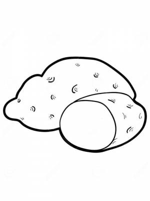 Раскраска Картошка  онлайн