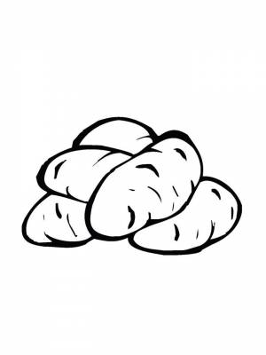 Раскраски Картошка   в формате