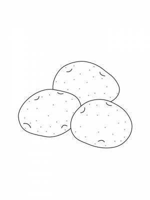 Раскраска Картошка  онлайн