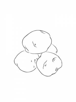 Раскраски Картошка   в формате