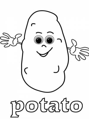 Раскраска Картошка картинка онлайн