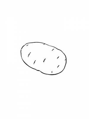 Раскраски Картошка   в формате