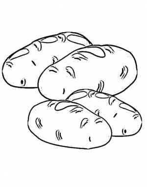 Картофель картинка раскраска