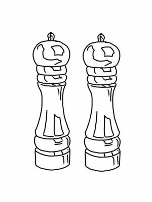 Раскраски перец, Раскраска Соль и перец Приготовление еды