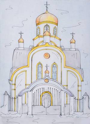 Храм рисунок для детей