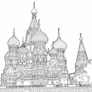Раскраски церковь, Раскраска Устройство православного храма церковь