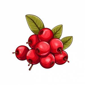 Ручной обращается клюква изолированный белый фон