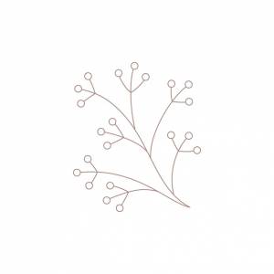 Монохромная линия арт брусника клюква рябина ветка сезонный натуральный логотип ягодного сада