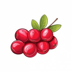 Ручной обращается клюква изолированный белый фон