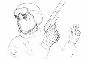 Раскраска Спецназ