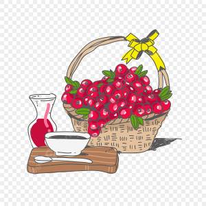 рисунок Ручной обращается клюква Каракули Желтый лук Клюквенный сок PNG , ледяной рисунок, рисунок лука, сок рисунок PNG картинки и пнг рисунок для й загрузки