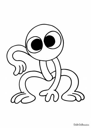 Раскраска Фиолетовый из Радужные друзья