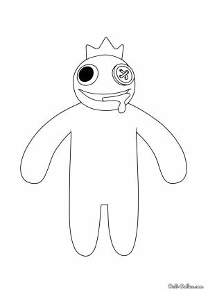 Раскраска Синий из Радужные друзья