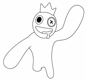 Раскраска Радостный Синий