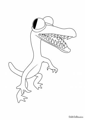 Раскраска Зубастый Оранжевый из Радужные друзья