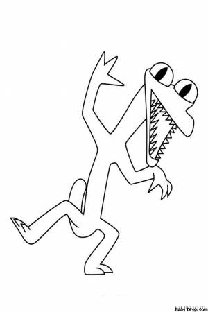 Раскраска rainbow friends радужные друзья