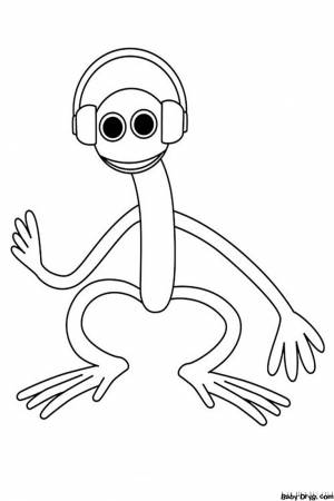 Радужные друзья роблокс фиолетовый раскраска