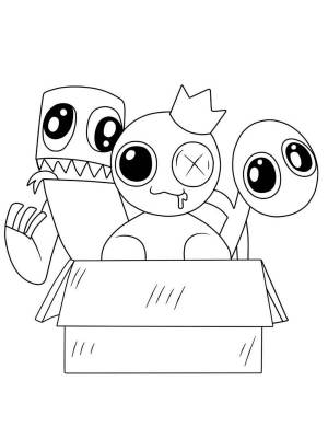 Раскраски Радужные друзья роблокс