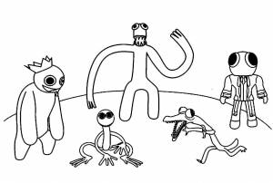 Раскраска Радужные Друзья