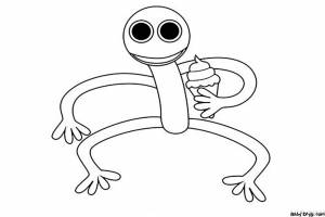 Раскраска фиолетовый из радужных друзей