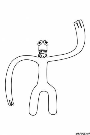 Раскраски rainbow friends green