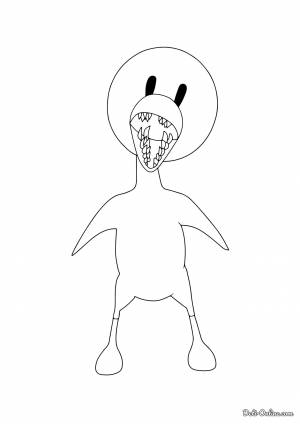 Раскраска Жёлтый из Радужные друзья