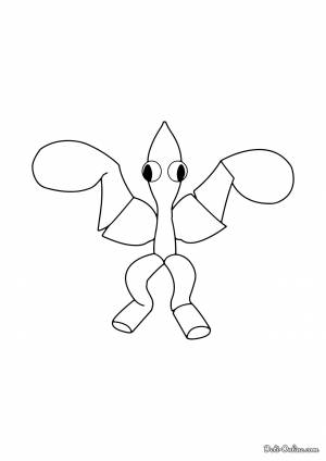 Раскраска Голубой из Радужные друзья