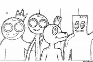 Раскраски Радужные друзья